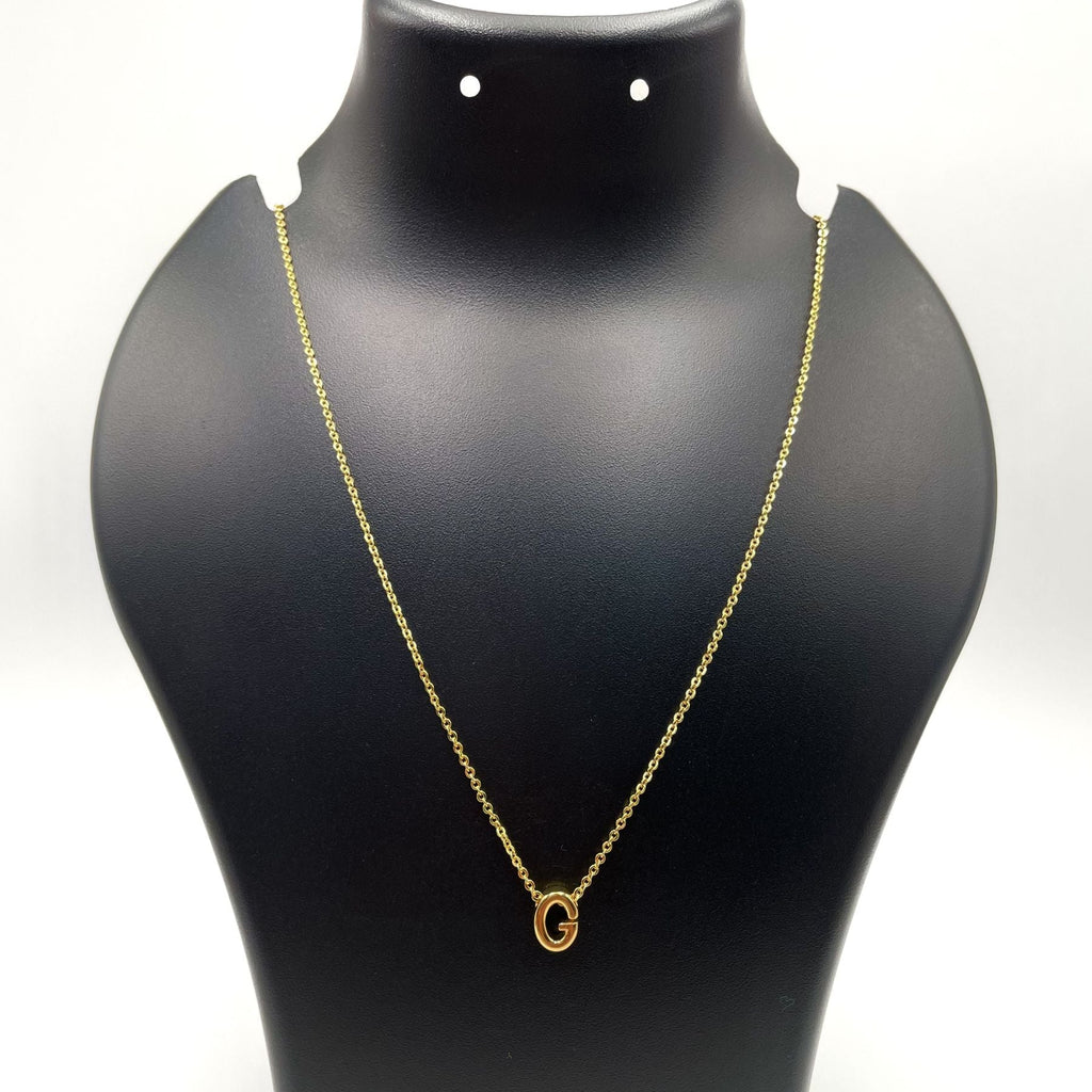 Initial Alphabet Gold Letter A Necklace Pendant Chain Bulk