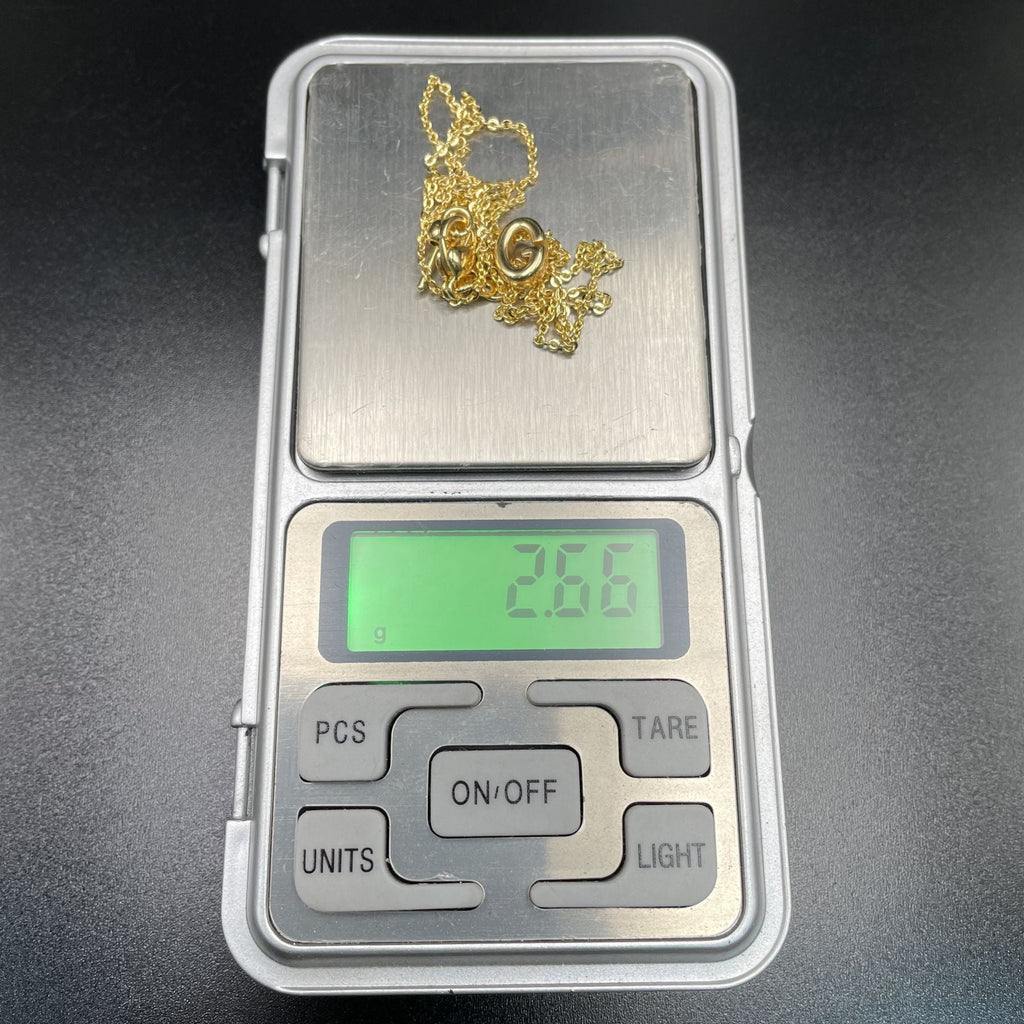 Initial Alphabet Gold Letter A Necklace Pendant Chain Bulk