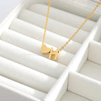 Initial Alphabet Gold Heart Letter A Necklace Pendant Chain Bulk