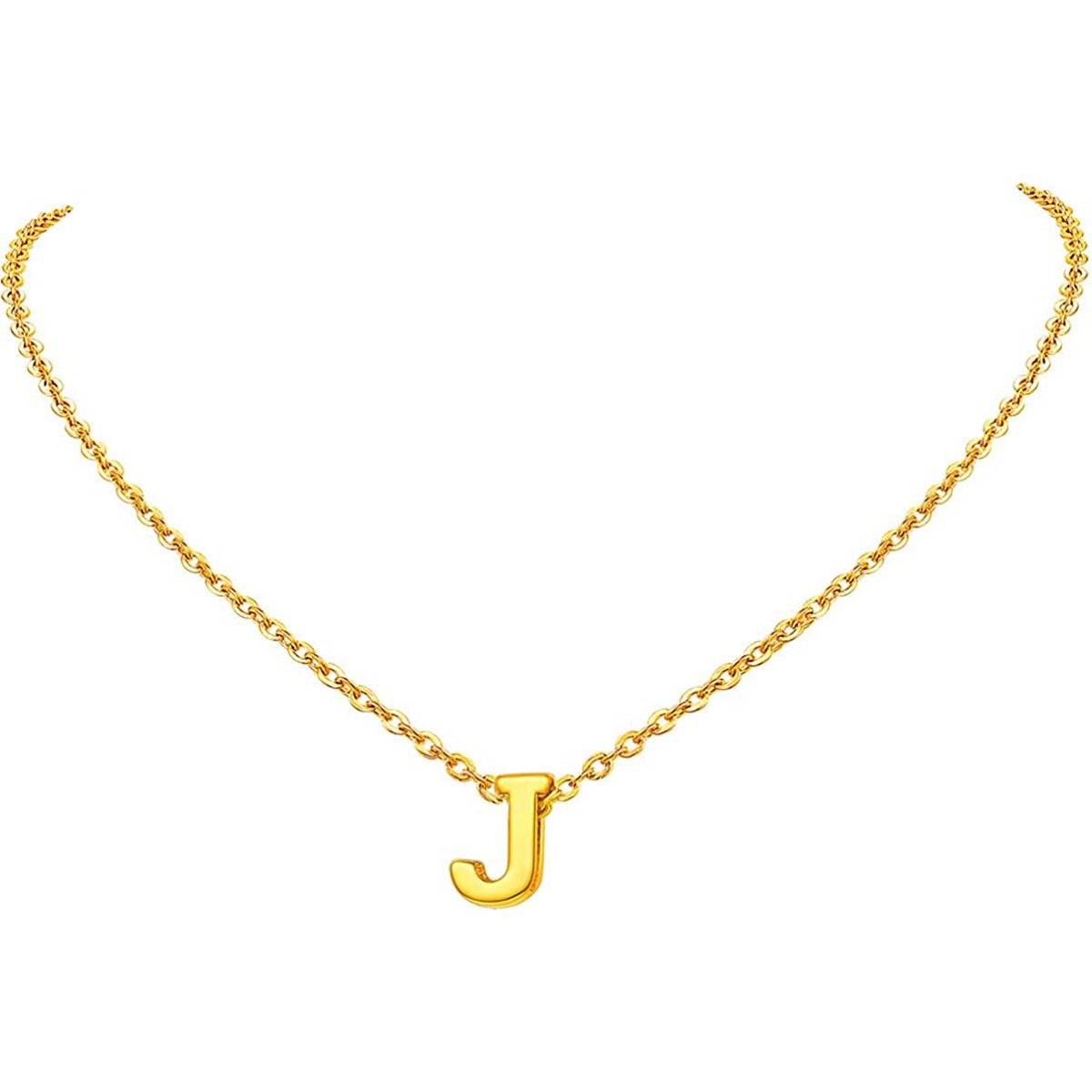 Initial Alphabet Gold Letter A Necklace Pendant Chain Bulk