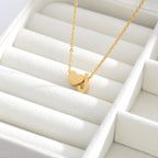 Initial Alphabet Gold Heart Letter A Necklace Pendant Chain Bulk