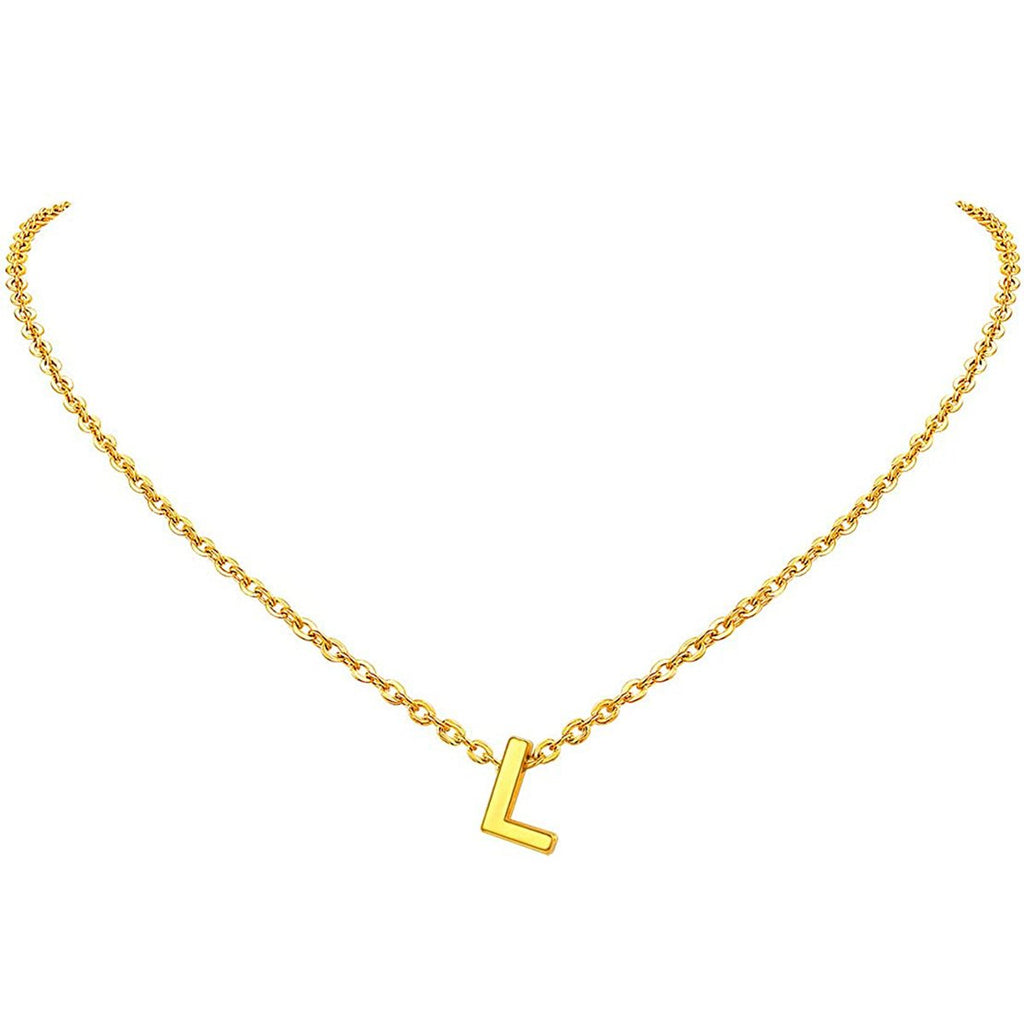 Initial Alphabet Gold Letter A Necklace Pendant Chain Bulk