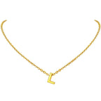 Initial Alphabet Gold Letter A Necklace Pendant Chain Bulk