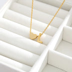 Initial Alphabet Gold Heart Letter A Necklace Pendant Chain Bulk