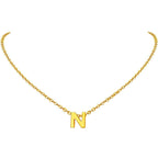 Initial Alphabet Gold Letter A Necklace Pendant Chain Bulk