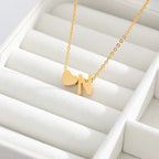 Initial Alphabet Gold Heart Letter A Necklace Pendant Chain Bulk
