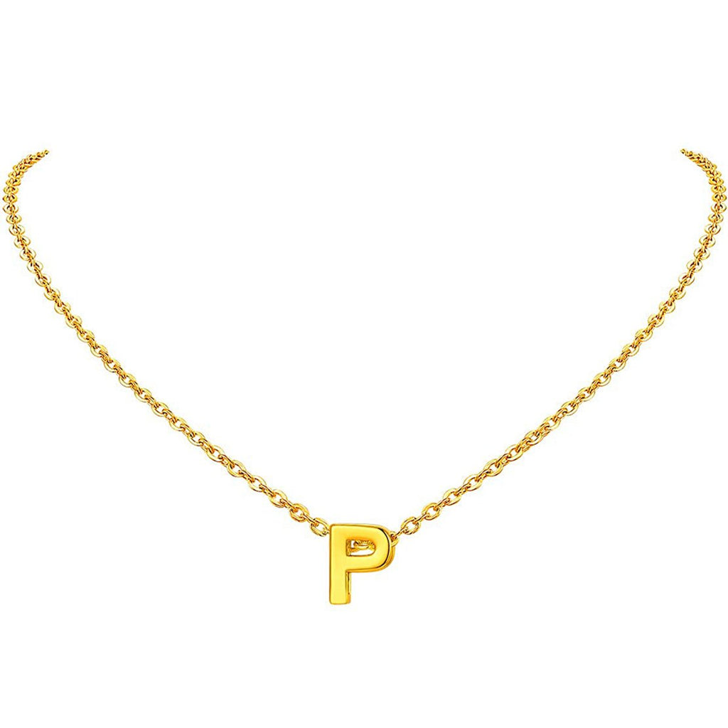 Initial Alphabet Gold Letter A Necklace Pendant Chain Bulk