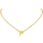 Initial Alphabet Gold Letter A Necklace Pendant Chain Bulk