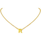 Initial Alphabet Gold Letter A Necklace Pendant Chain Bulk