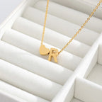 Initial Alphabet Gold Heart Letter A Necklace Pendant Chain Bulk
