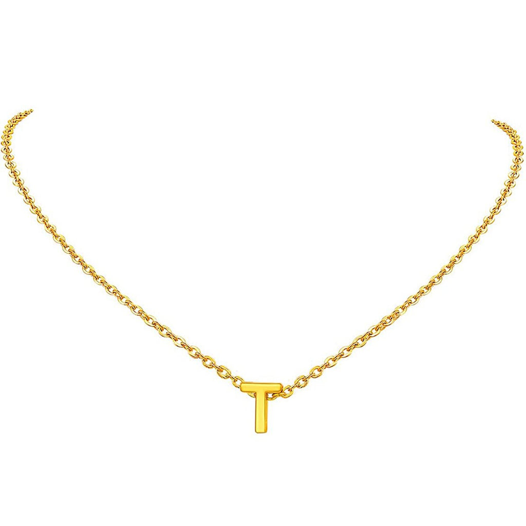 Initial Alphabet Gold Letter A Necklace Pendant Chain Bulk