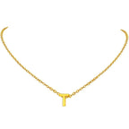 Initial Alphabet Gold Letter A Necklace Pendant Chain Bulk
