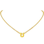 Initial Alphabet Gold Letter A Necklace Pendant Chain Bulk