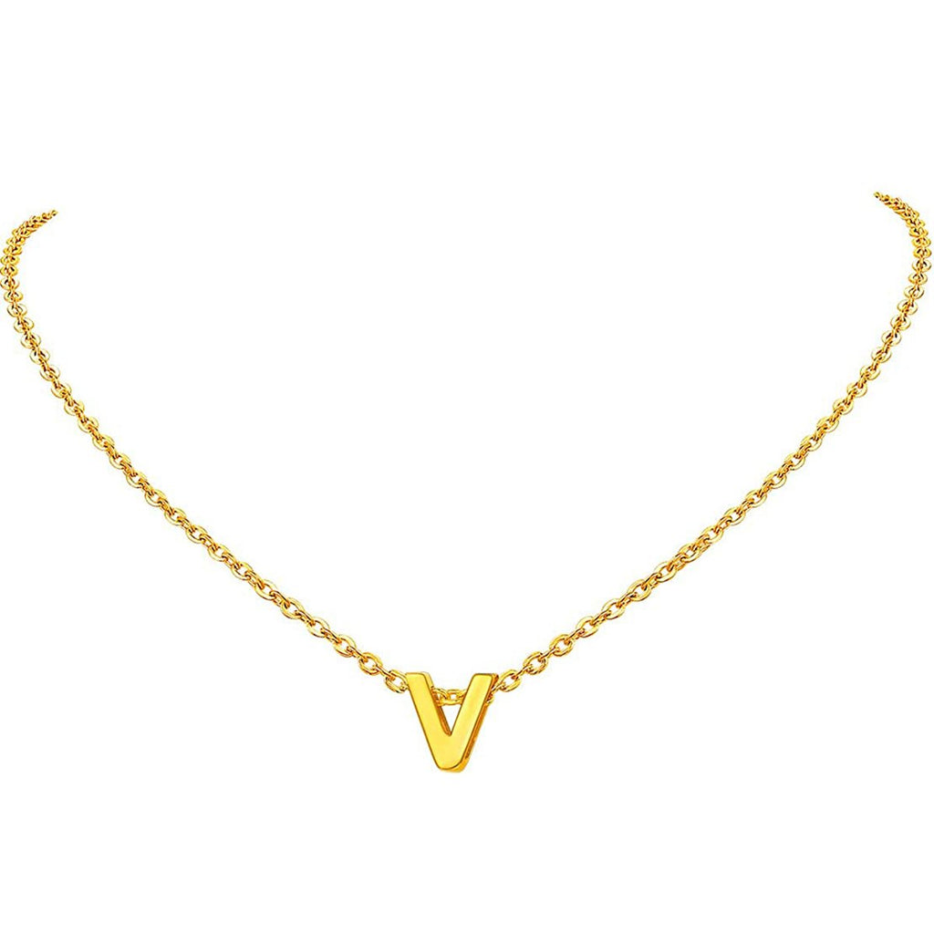 Initial Alphabet Gold Letter A Necklace Pendant Chain Bulk