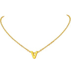 Initial Alphabet Gold Letter A Necklace Pendant Chain Bulk