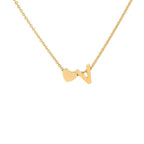 Initial Alphabet Gold Heart Letter A Necklace Pendant Chain Bulk