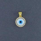 Evil Eye Mother Of Pearl Zirconia Gold Pendant Charm Bulk