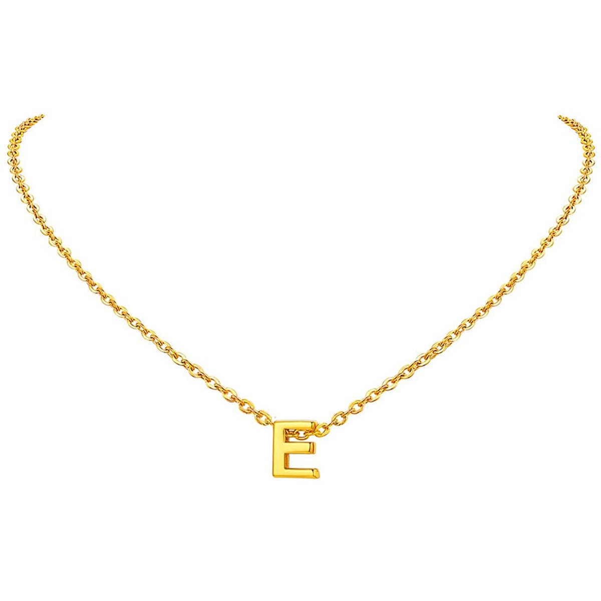 Initial Alphabet Gold Letter A Necklace Pendant Chain Bulk