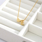Initial Alphabet Gold Heart Letter A Necklace Pendant Chain Bulk