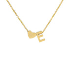 Initial Alphabet Gold Heart Letter A Necklace Pendant Chain Bulk