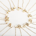 Initial Alphabet Gold Heart Letter A Necklace Pendant Chain Bulk