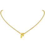 Initial Alphabet Gold Letter A Necklace Pendant Chain Bulk
