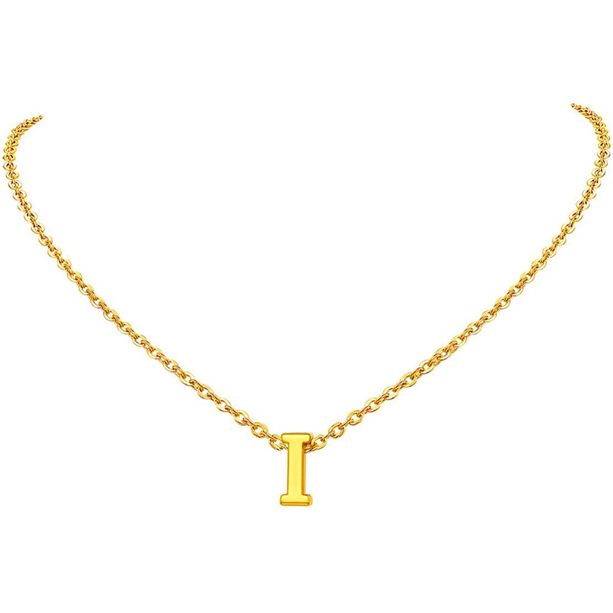 Initial Alphabet Gold Letter A Necklace Pendant Chain Bulk