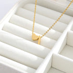 Initial Alphabet Gold Heart Letter A Necklace Pendant Chain Bulk