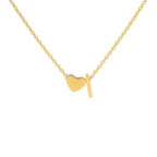 Initial Alphabet Gold Heart Letter A Necklace Pendant Chain Bulk