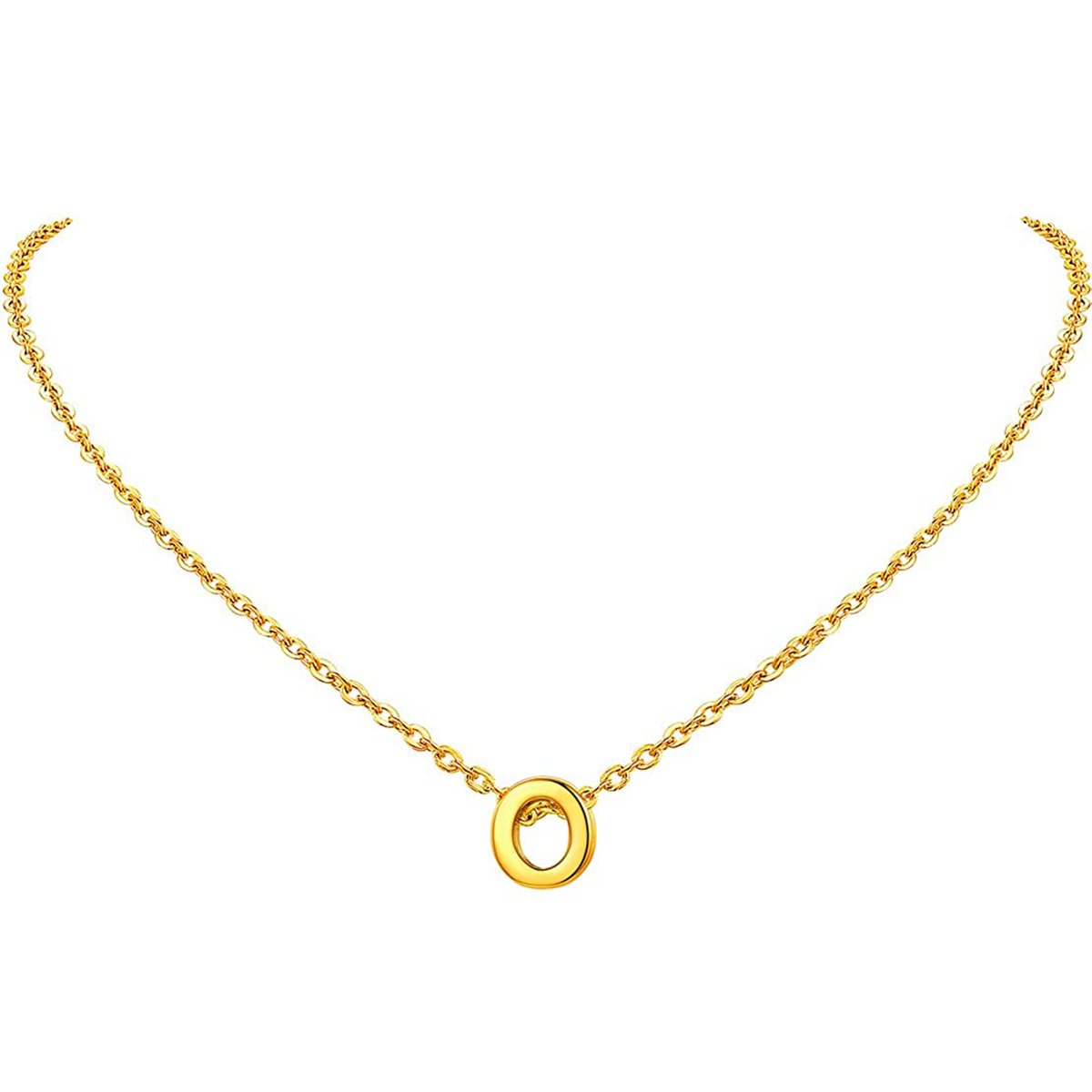 Initial Alphabet Gold Letter A Necklace Pendant Chain Bulk