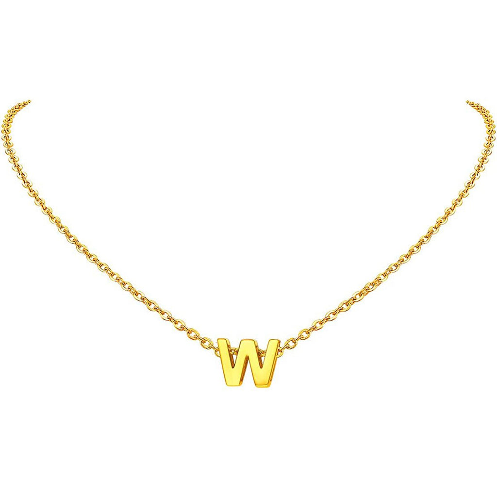 Initial Alphabet Gold Letter A Necklace Pendant Chain Bulk