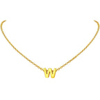 Initial Alphabet Gold Letter A Necklace Pendant Chain Bulk
