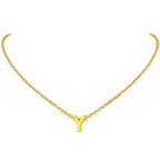 Initial Alphabet Gold Letter A Necklace Pendant Chain Bulk