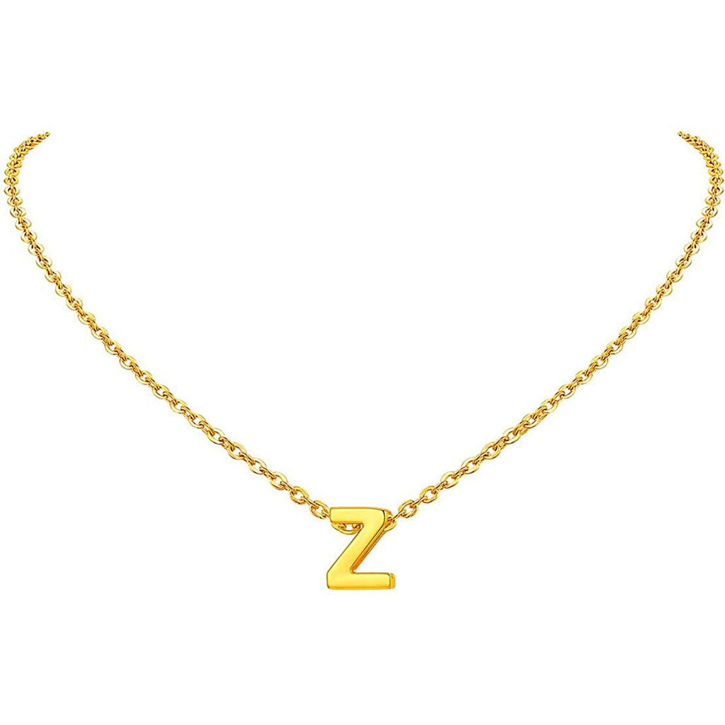 Initial Alphabet Gold Letter A Necklace Pendant Chain Bulk