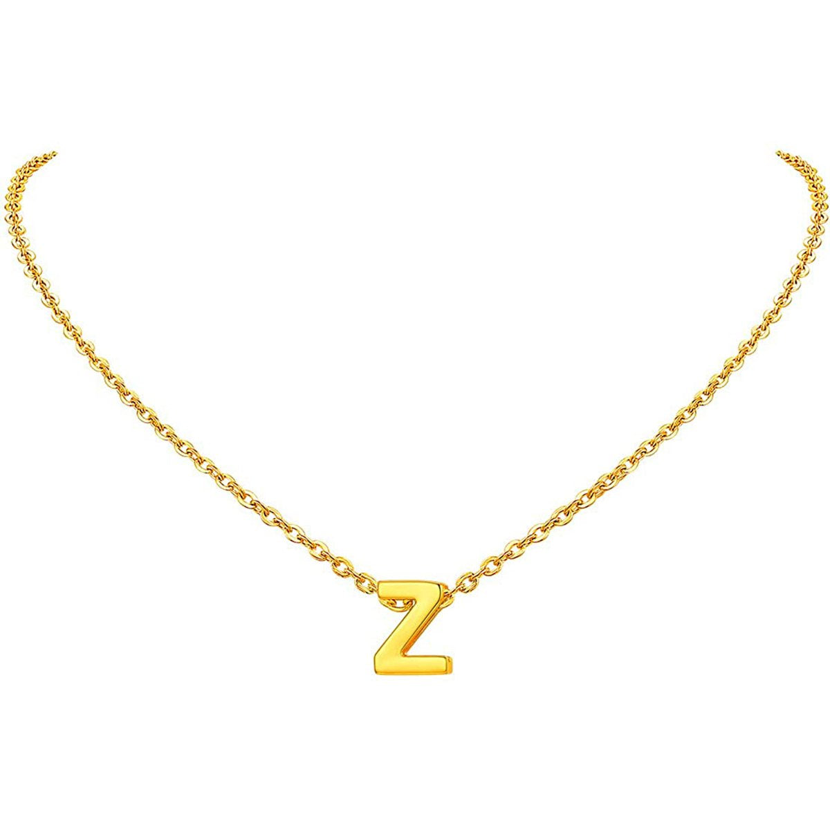 Initial Alphabet Gold Letter A Necklace Pendant Chain Bulk