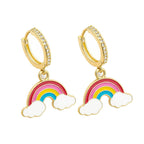 Rainbow Cloud American Diamond Hoop Earring Pair For Women Bulk