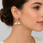 Rainbow Cloud American Diamond Hoop Earring Pair For Women Bulk