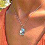 Envelope Engrave Custom Personalized Stainless Steel Necklace Pendant Chain For Women