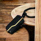 Leather Finish Gold Black 316L Stainless Steel Dog Tag Customized Personalised Laser Engraved Pendant Chain for Men