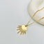 Sun Cubic Zirconia 18K Gold Anti Tarnish Pendant Chain For Women Bulk