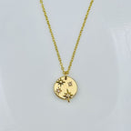 Stars Cubic Zirconia 18K Gold Anti Tarnish Pendant Chain Women Bulk