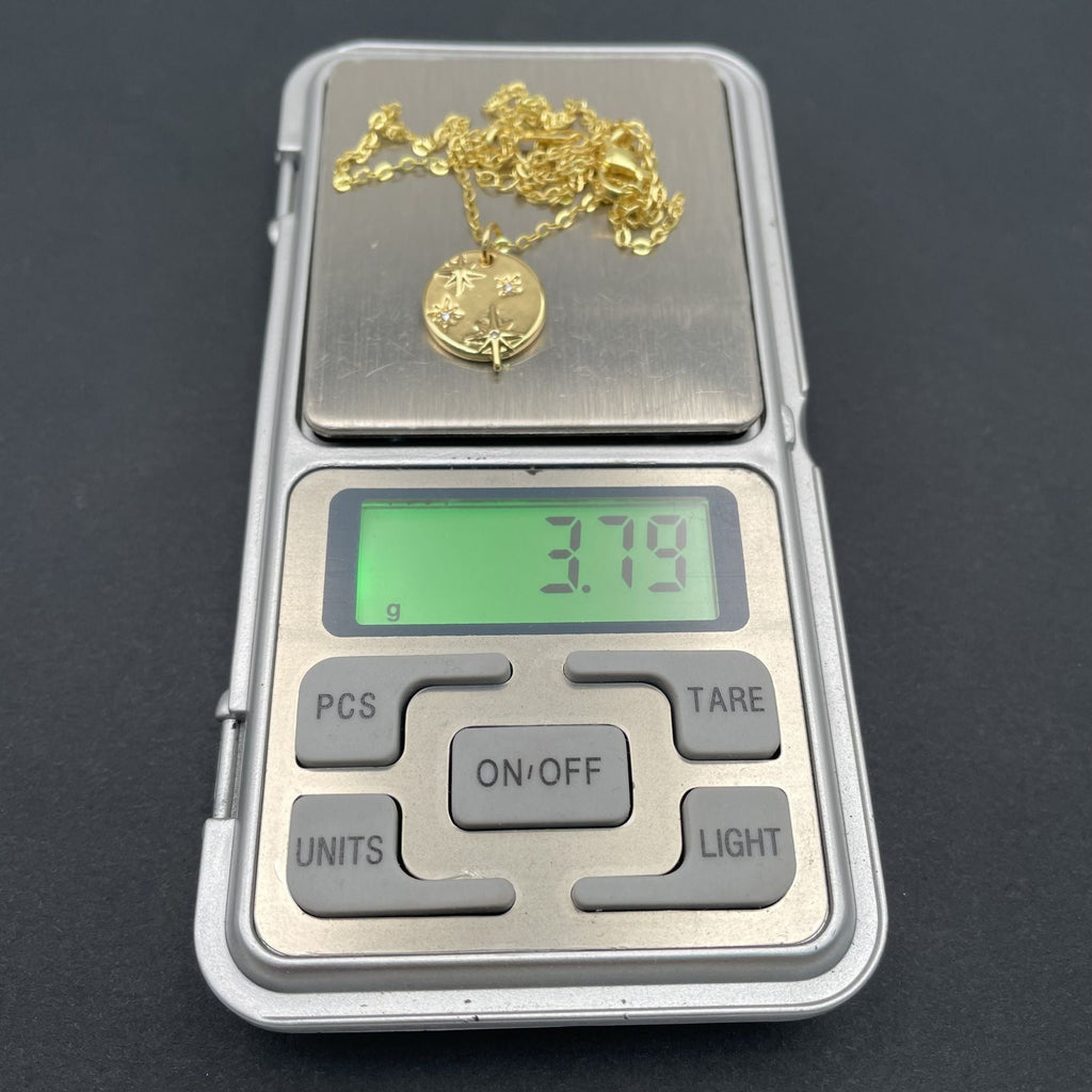 Stars Cubic Zirconia 18K Gold Anti Tarnish Pendant Chain Women Bulk