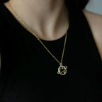 Star Saturn Planet CZ 18K Gold Anti Tarnish Pendant Chain Bulk