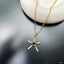 Star Cubic Zirconia Enamel 18K Gold Anti Tarnish Pendant Chain Bulk