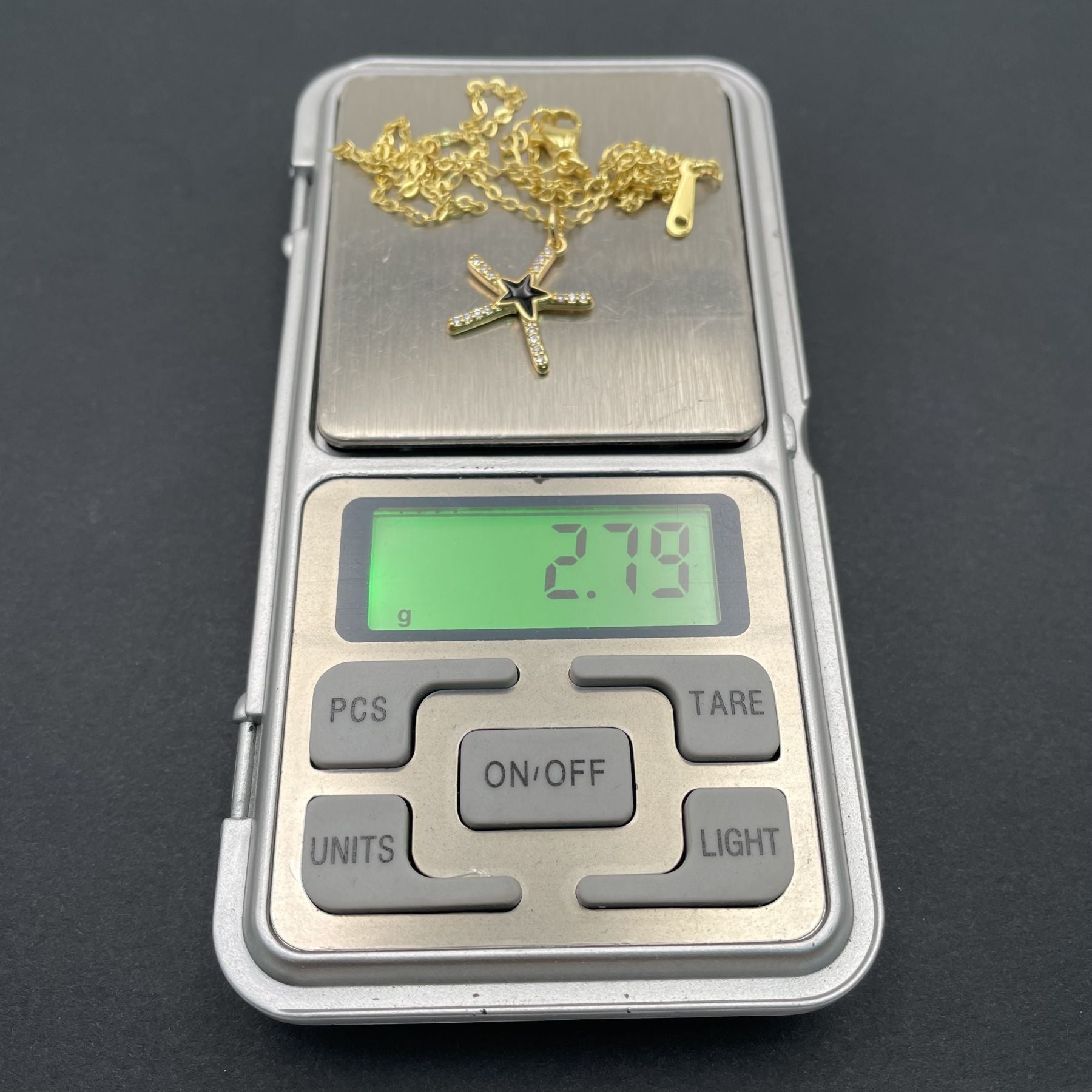 Star Cubic Zirconia Enamel 18K Gold Anti Tarnish Pendant Chain Bulk
