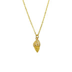 Shell Cubic Zirconia 18K Gold Anti Tarnish Pendant Chain Women Bulk