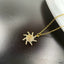 Sun Cubic Zirconia 18K Gold Anti Tarnish Pendant Chain For Women Bulk