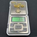 Sun Cubic Zirconia 18K Gold Anti Tarnish Pendant Chain For Women Bulk