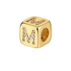 Personalized Customized Initial Letter Alphabet 18K Gold Anti Tarnish Adjustable Threads Bracelet