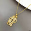 Love Couple Cubic Zirconia 18K Gold Anti Tarnish Pendant Chain Bulk